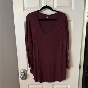 Women's Burgundy Top XXL